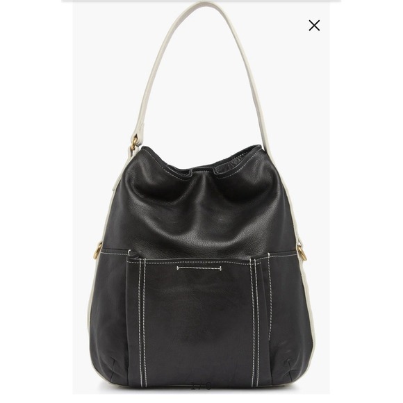 American Leather Co. Handbags - American leather co stratford hobo Black And White leather bag new with tags
